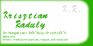 krisztian raduly business card